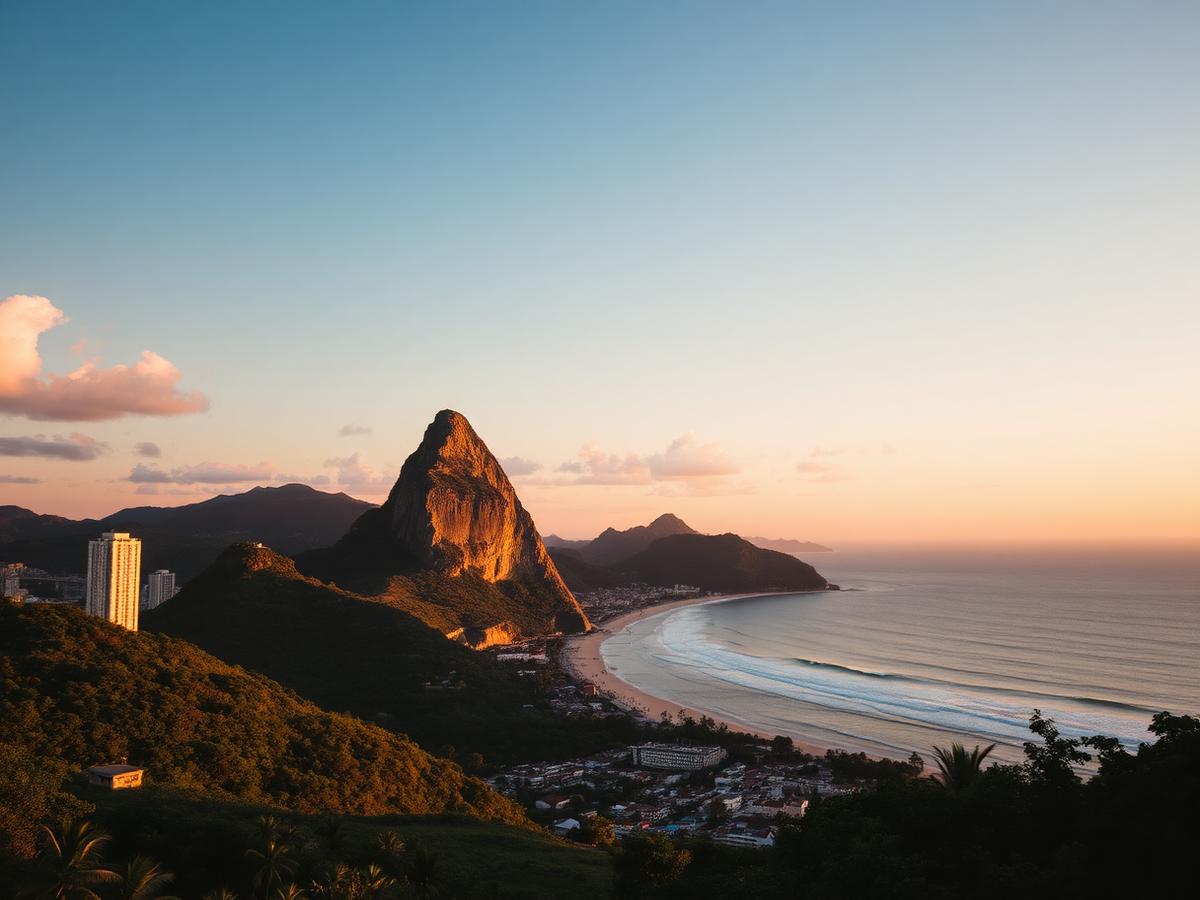 Costa de Río de Janeiro al atardecer, viajes a Brasil personalizados